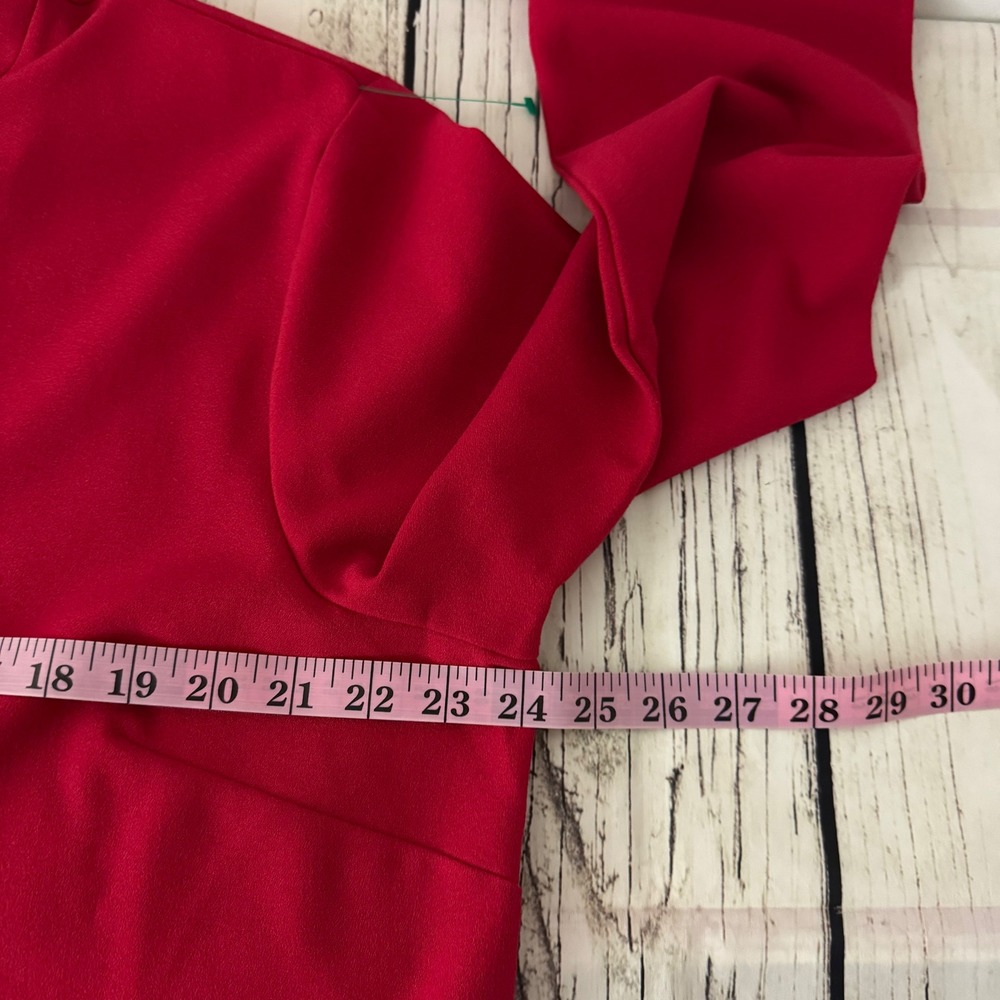 Susan Graver Red Button Front Tunic Top Mandarin Collar 3/4 Sleeve Womens XL‎ - Picture 6 of 10